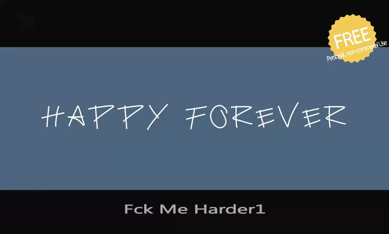 「Fck-Me-Harder1」字体效果图