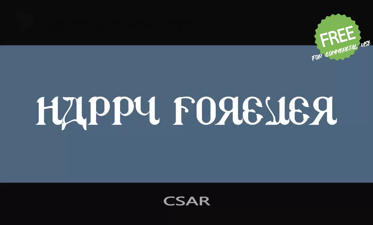 「CSAR」字体效果图