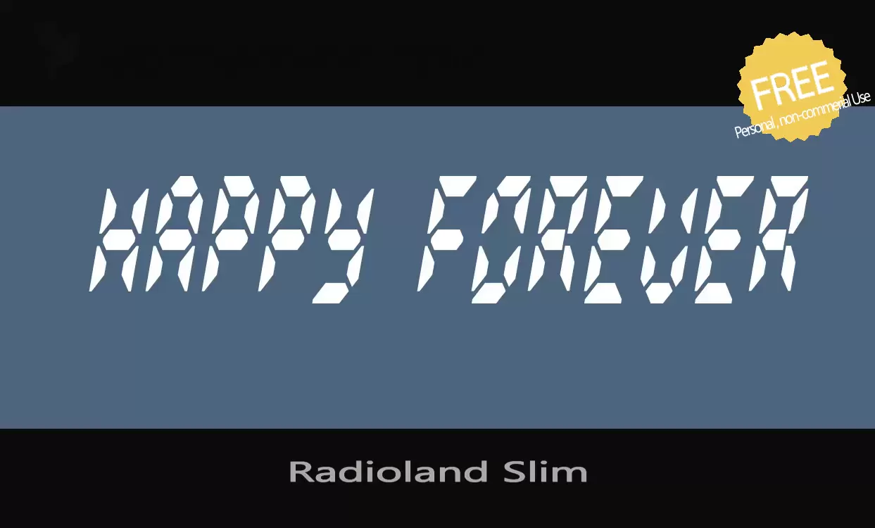 「Radioland-Slim」字体效果图