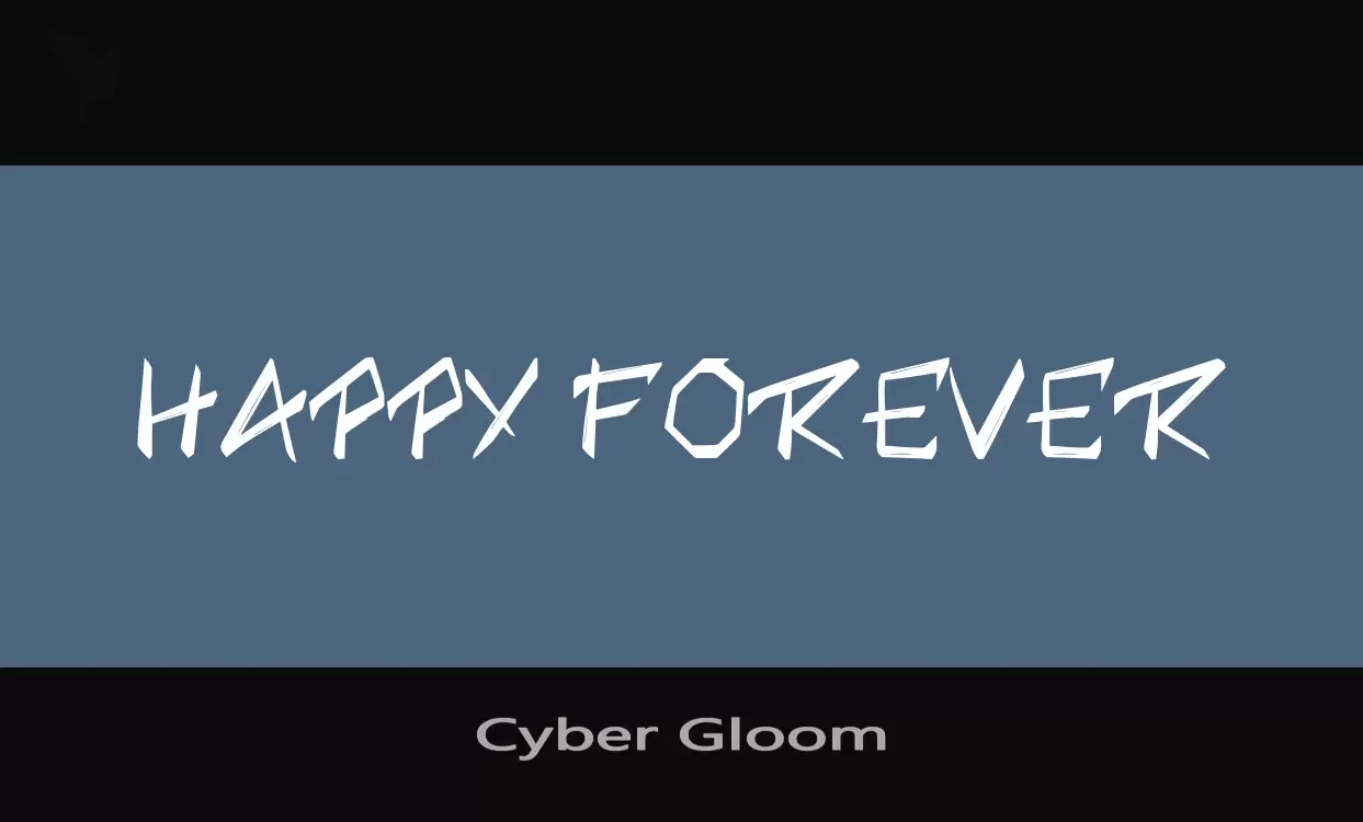 「Cyber-Gloom」字体效果图