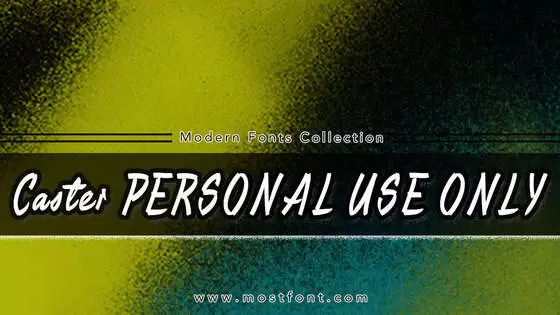 Typographic Design of Caster-PERSONAL-USE-ONLY