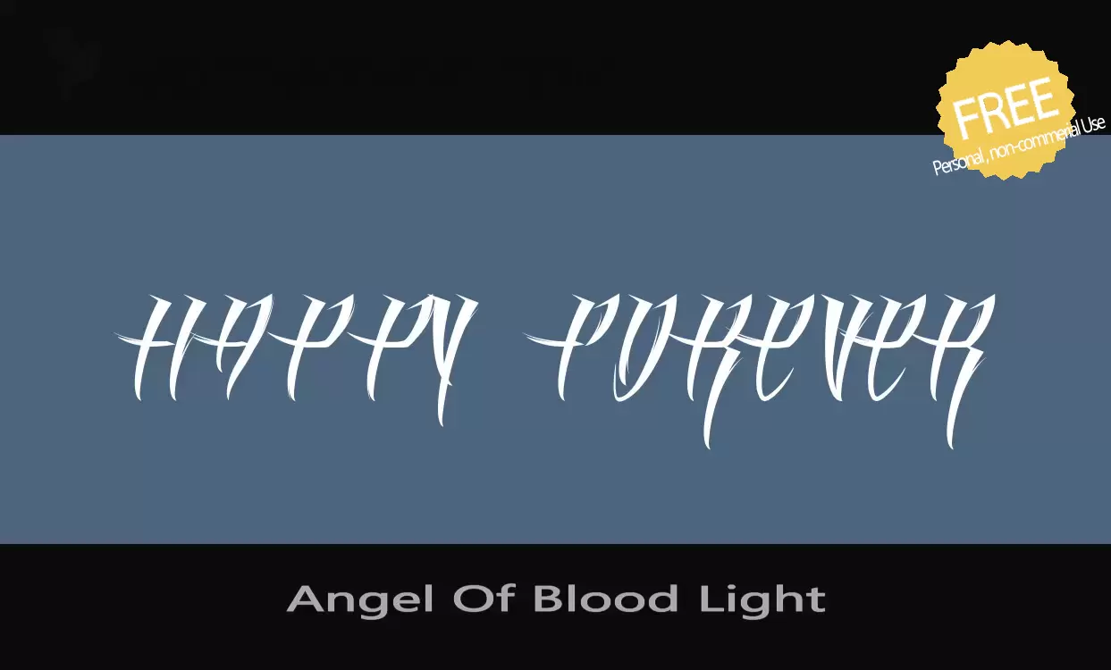 「Angel-Of-Blood-Light」字体效果图