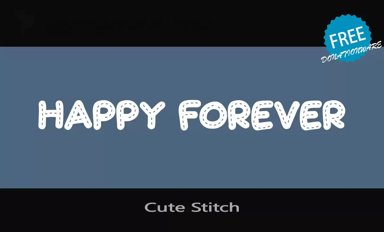 「Cute-Stitch」字体效果图