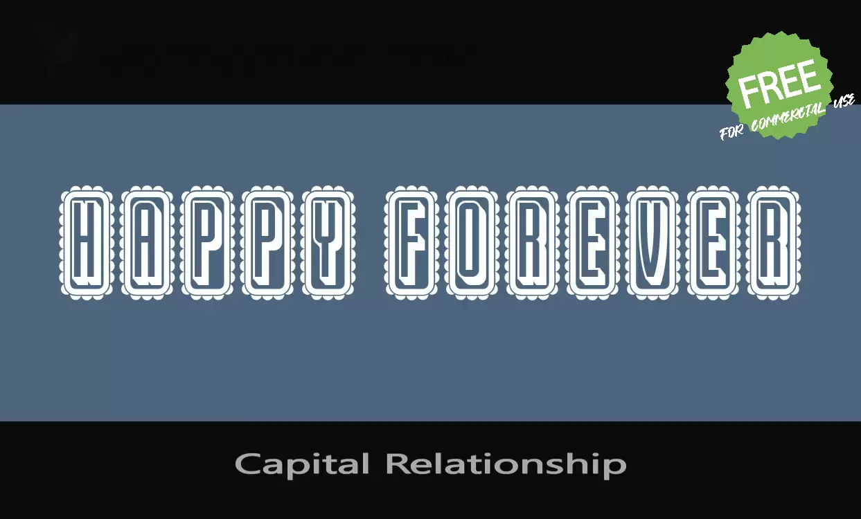 「Capital-Relationship」字体效果图