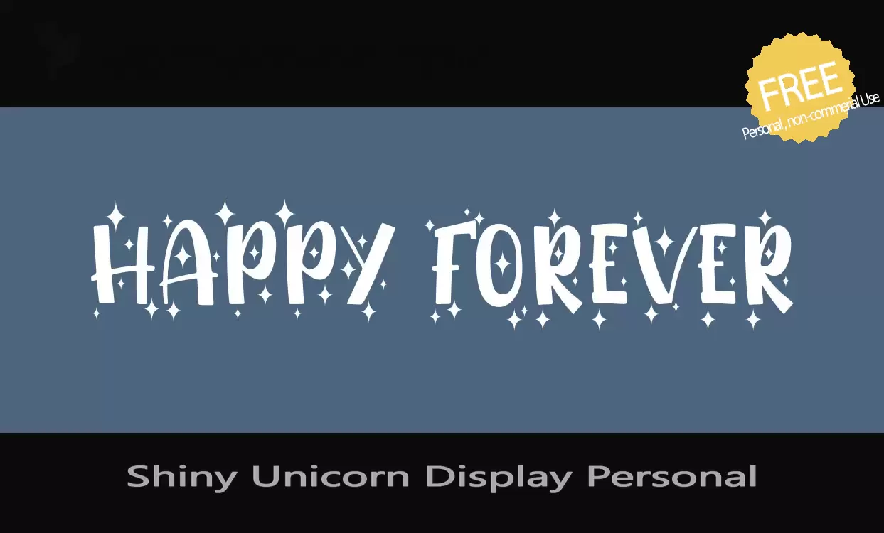 「Shiny-Unicorn-Display-Personal」字体效果图