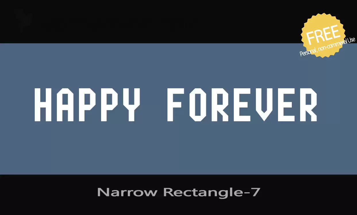 「Narrow-Rectangle-7」字体效果图