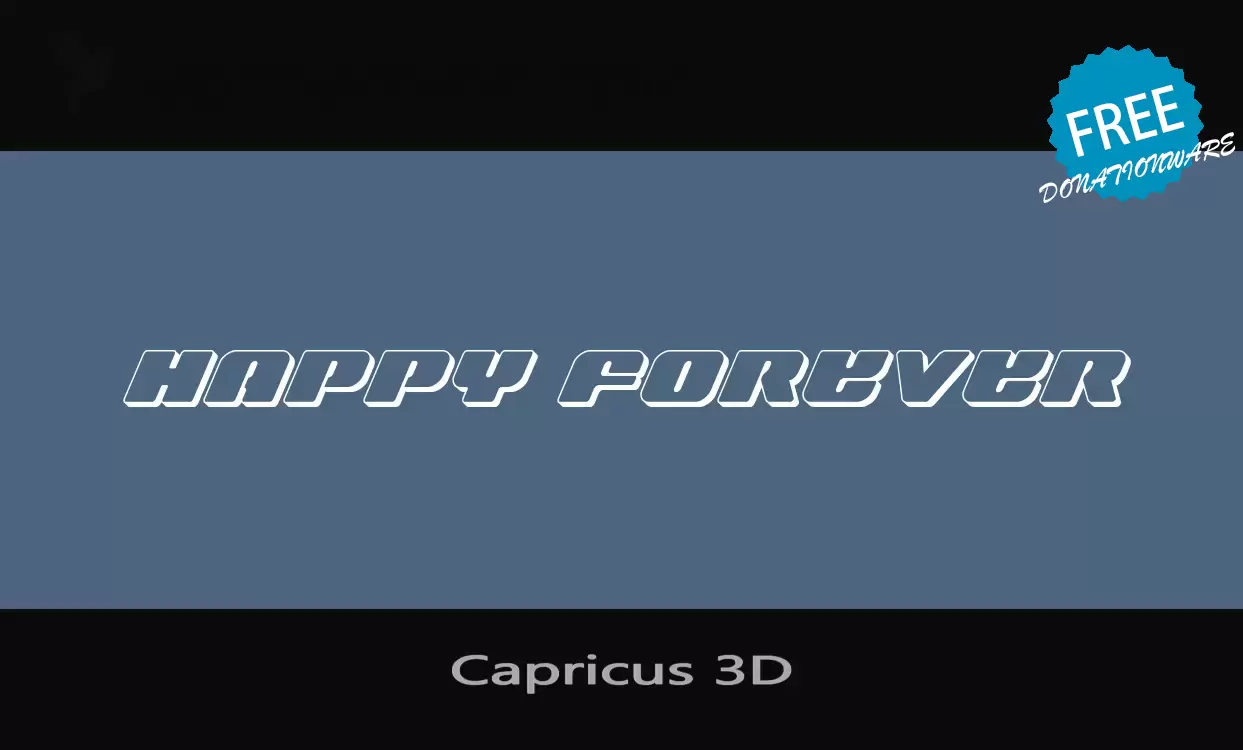 「Capricus-3D」字体效果图