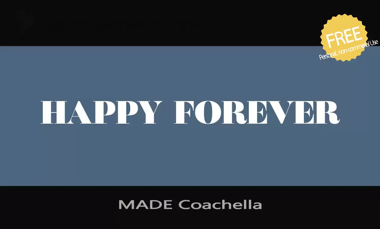 Font Sample of MADE-Coachella