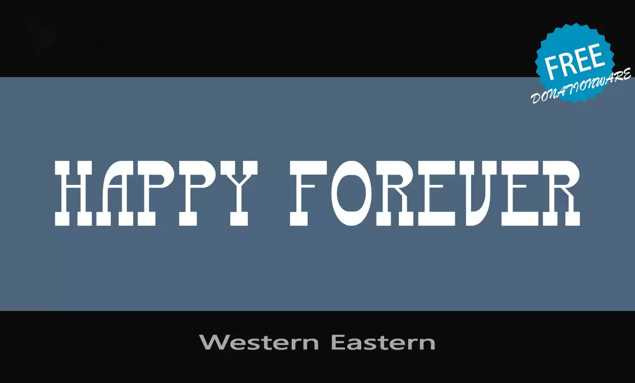 「Western-Eastern」字体效果图
