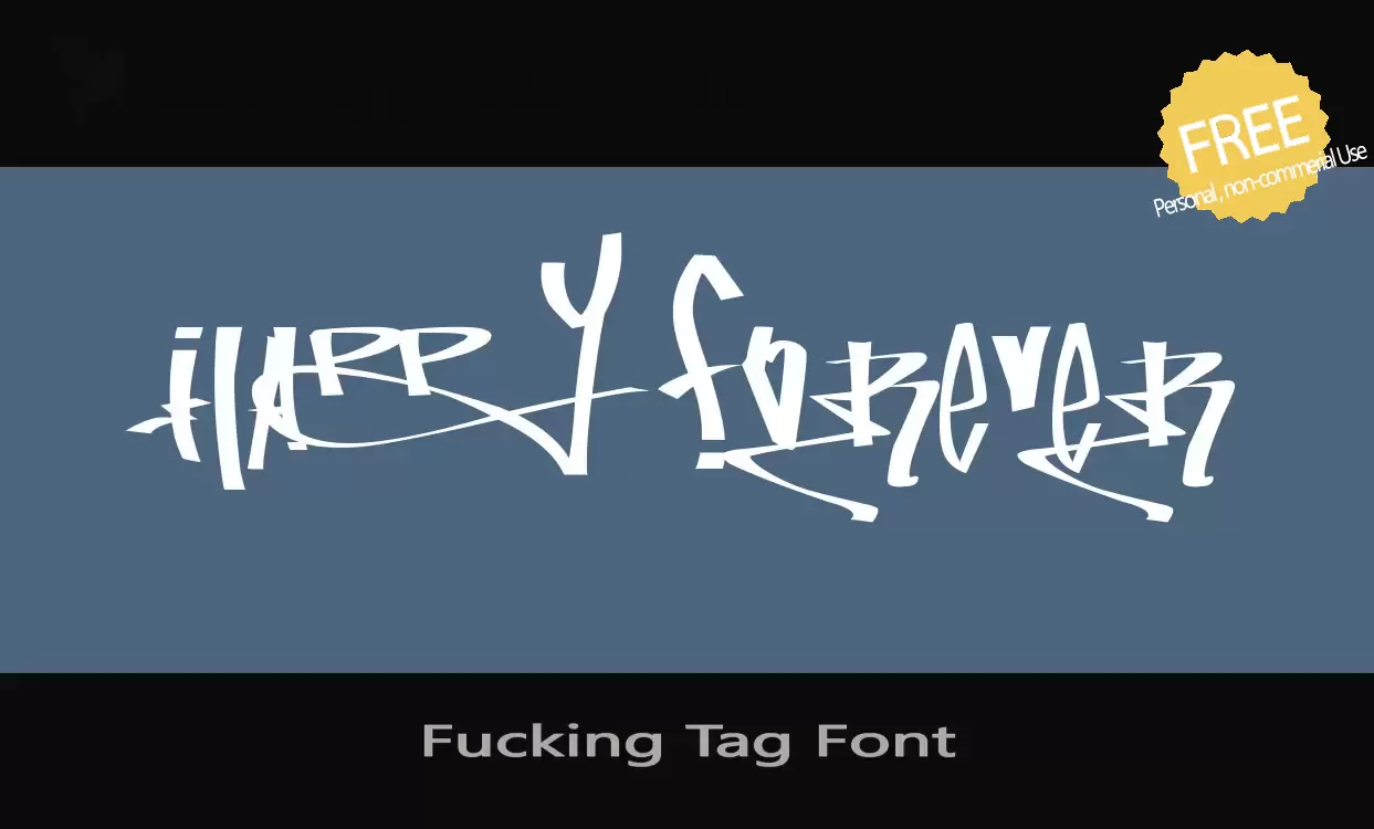 Sample of Fucking-Tag-Font