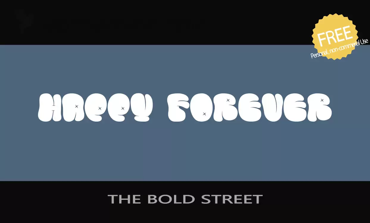 「THE-BOLD-STREET」字体效果图