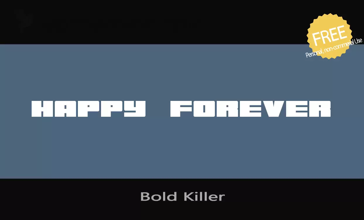 Font Sample of Bold-Killer