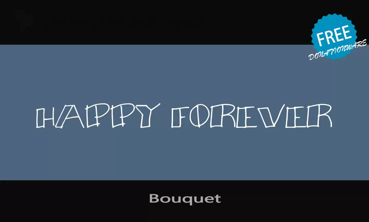 Font Sample of Bouquet