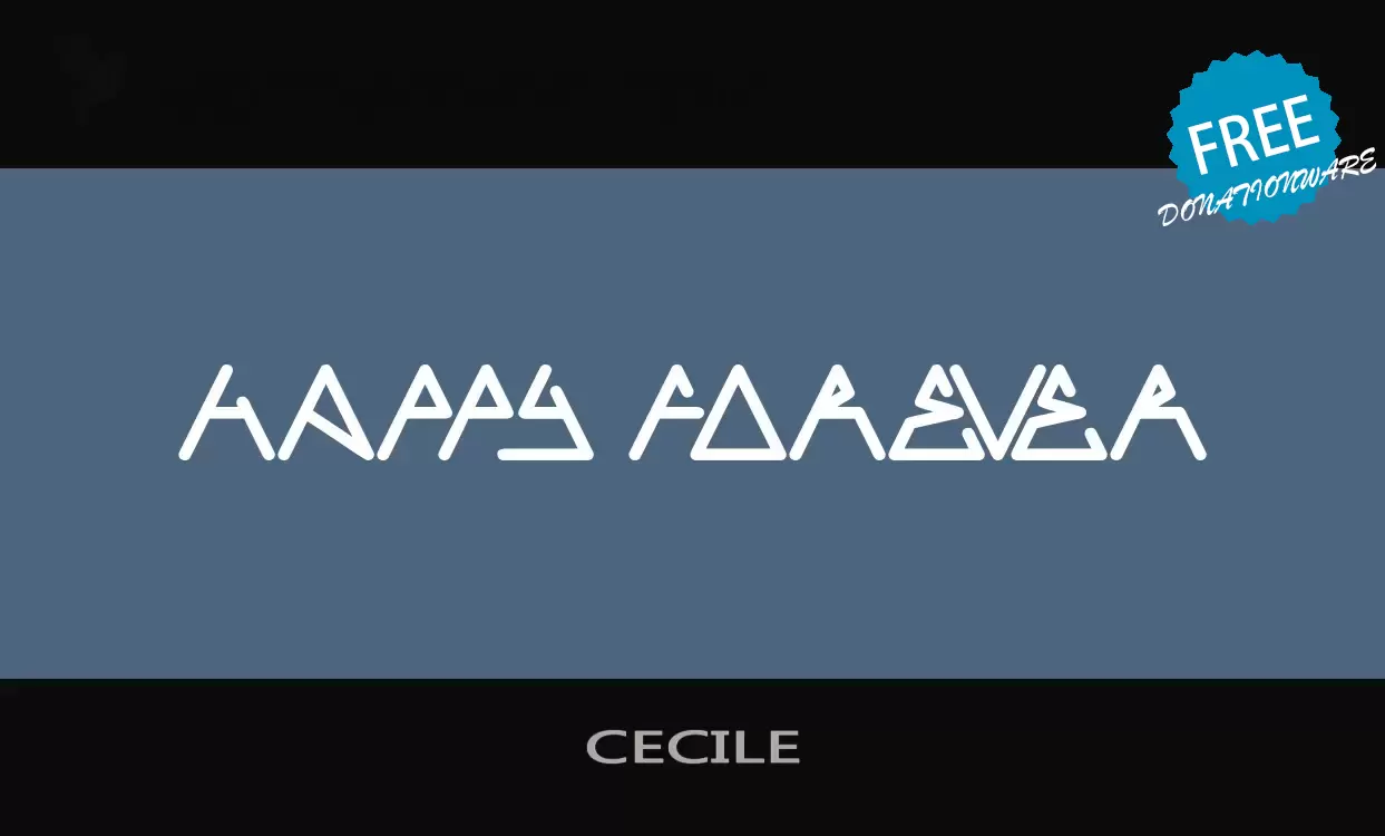 「CECILE」字体效果图