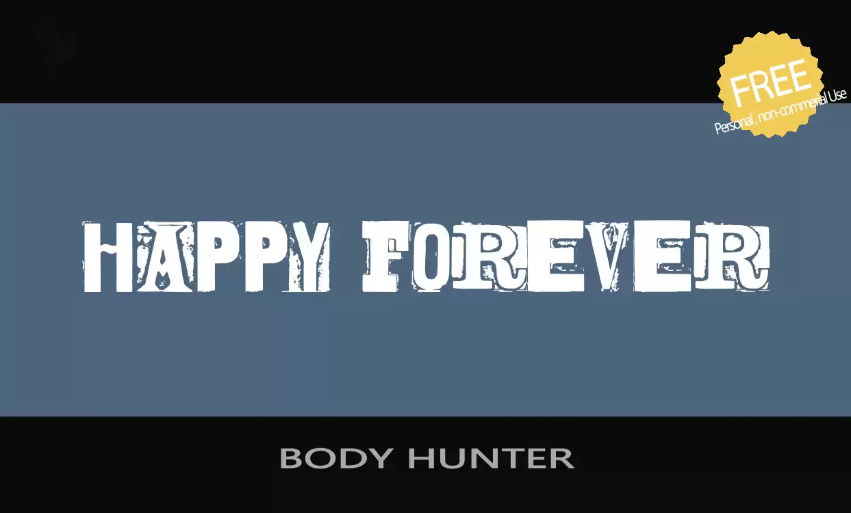 「BODY-HUNTER」字体效果图