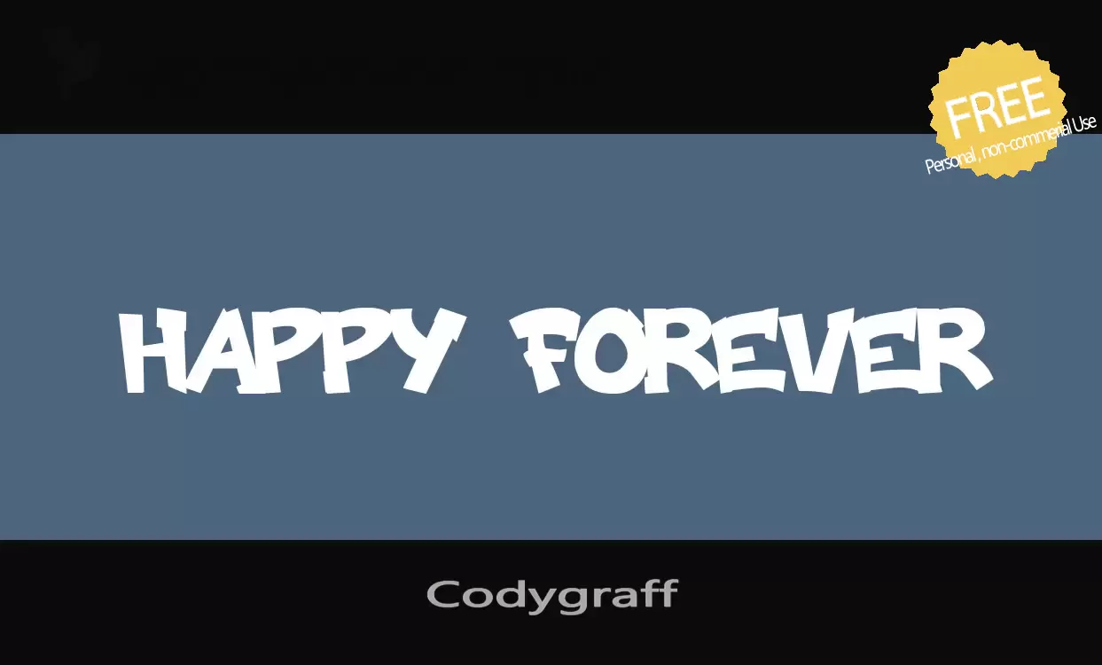 「Codygraff」字体效果图