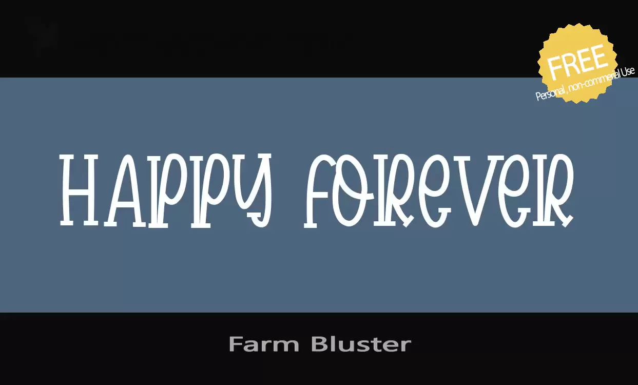 「Farm-Bluster」字体效果图