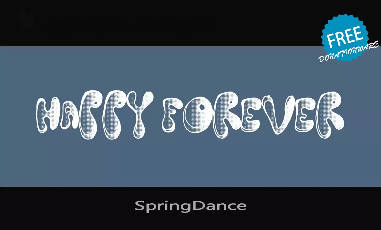 「SpringDance」字体效果图