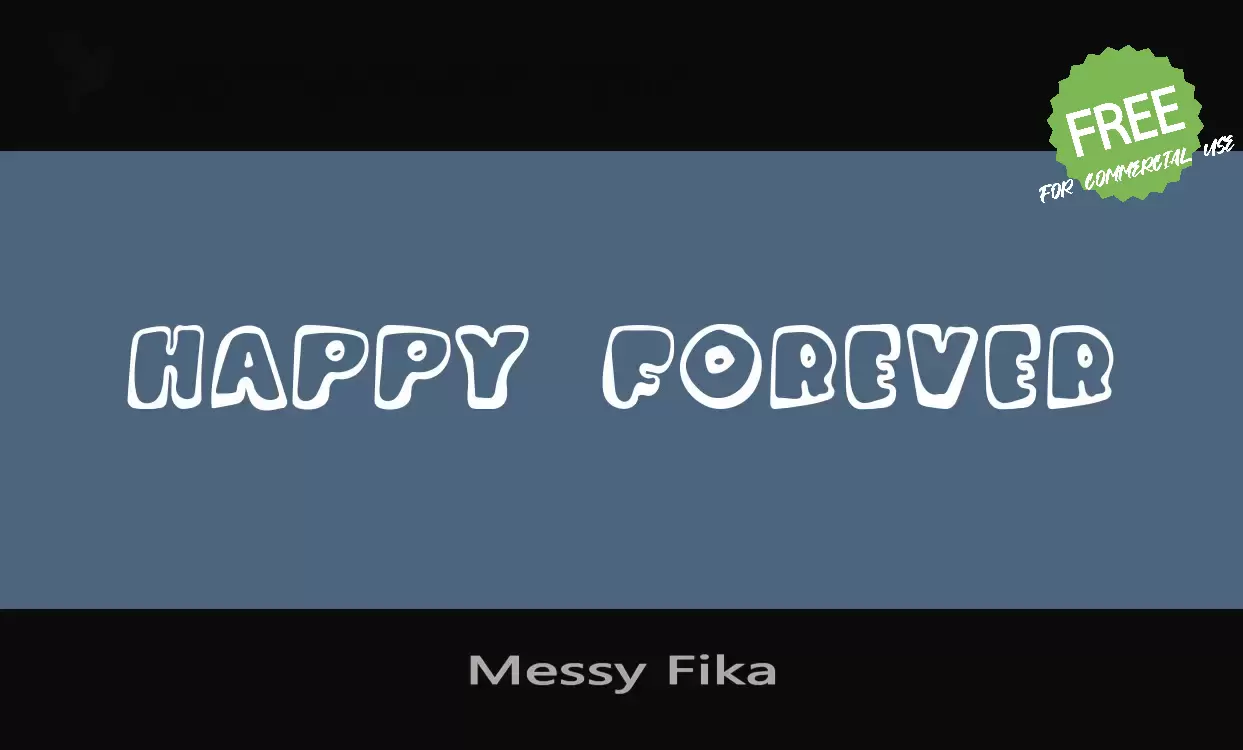 「Messy-Fika」字体效果图