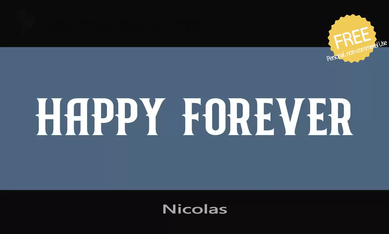 Font Sample of Nicolas