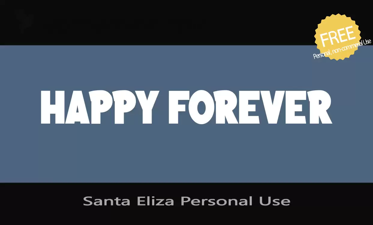 「Santa-Eliza-Personal-Use」字体效果图