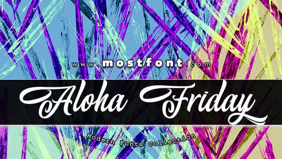 「Aloha-Friday---Personal-Use」字体排版图片