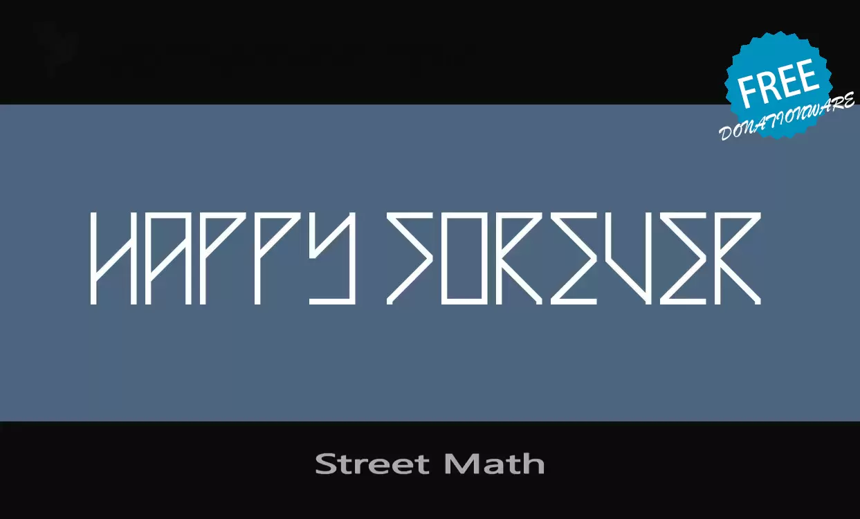 Font Sample of Street-Math