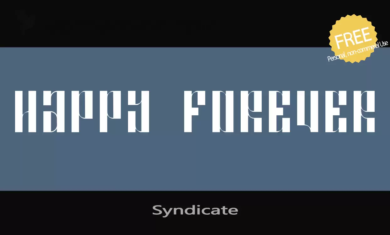「Syndicate」字体效果图