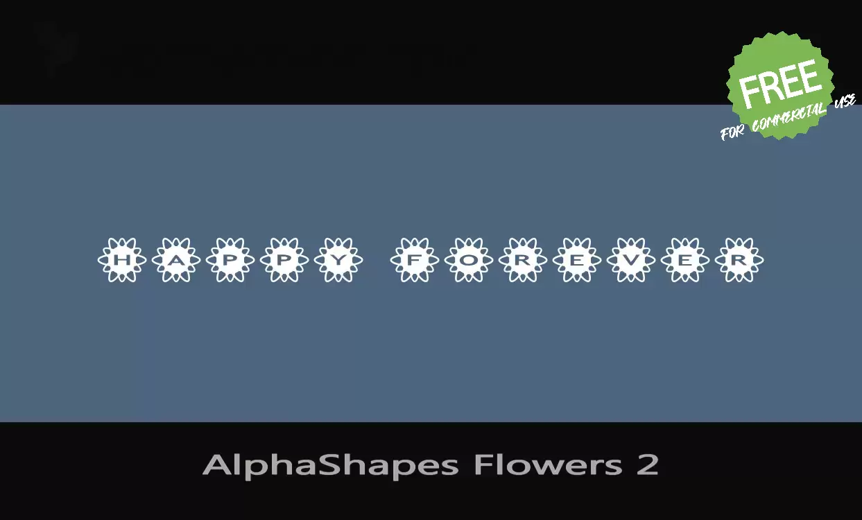「AlphaShapes-Flowers-2」字体效果图