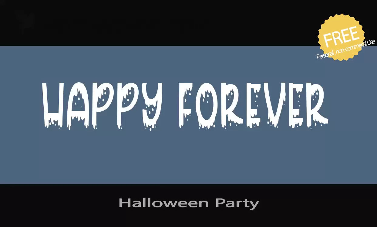 Font Sample of Halloween-Party