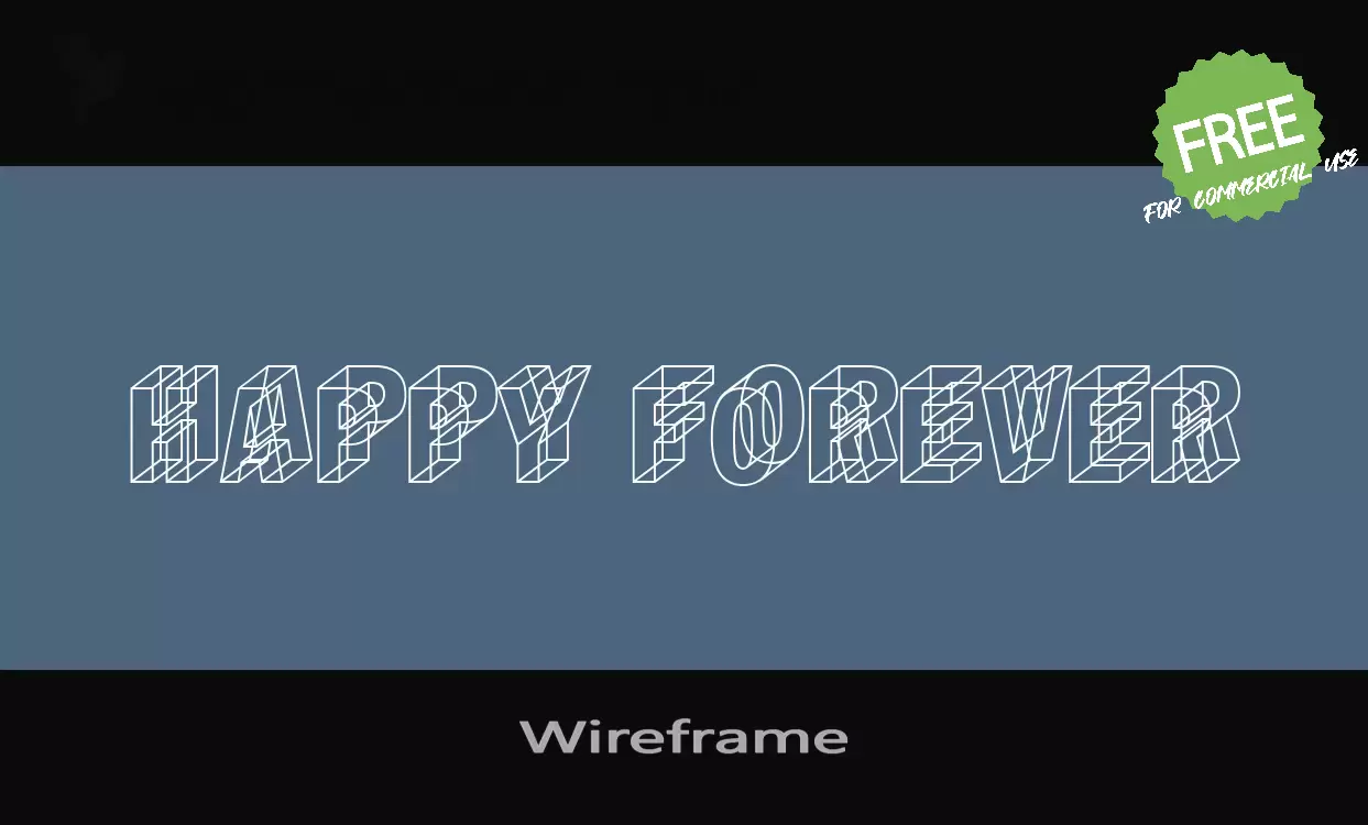 Font Sample of Wireframe