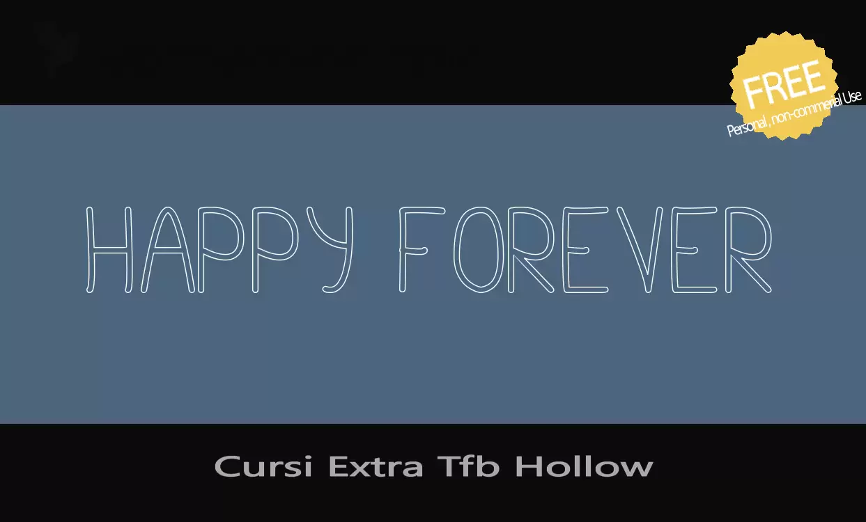 「Cursi-Extra-Tfb-Hollow」字体效果图