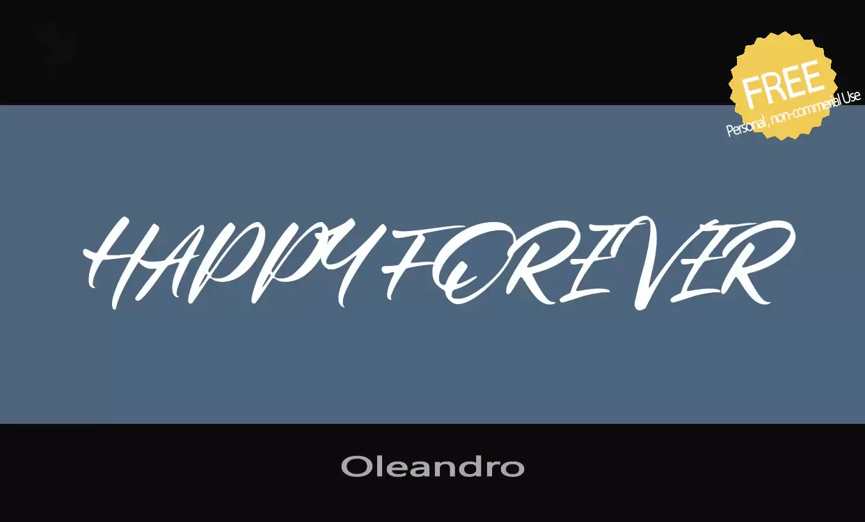 Font Sample of Oleandro