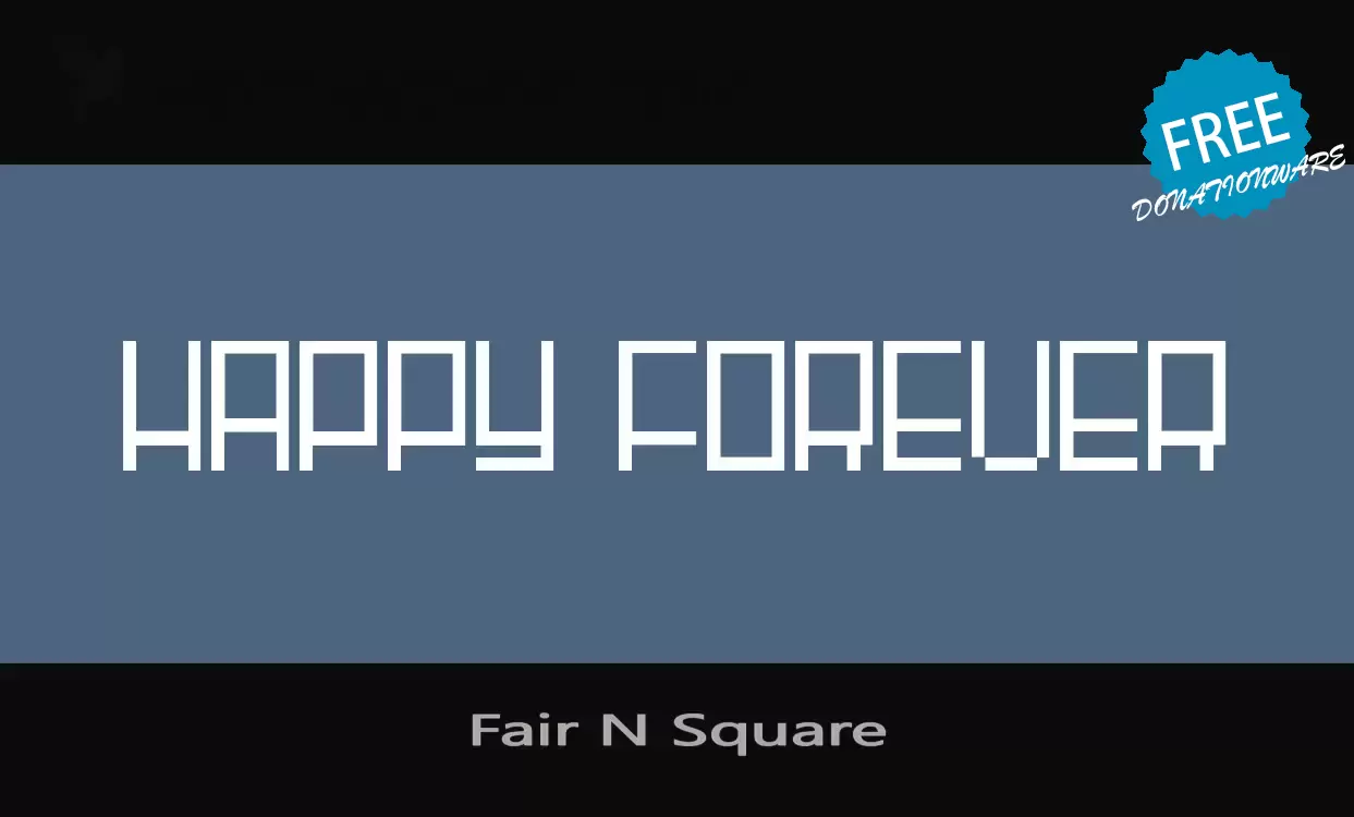 Font Sample of Fair-N-Square