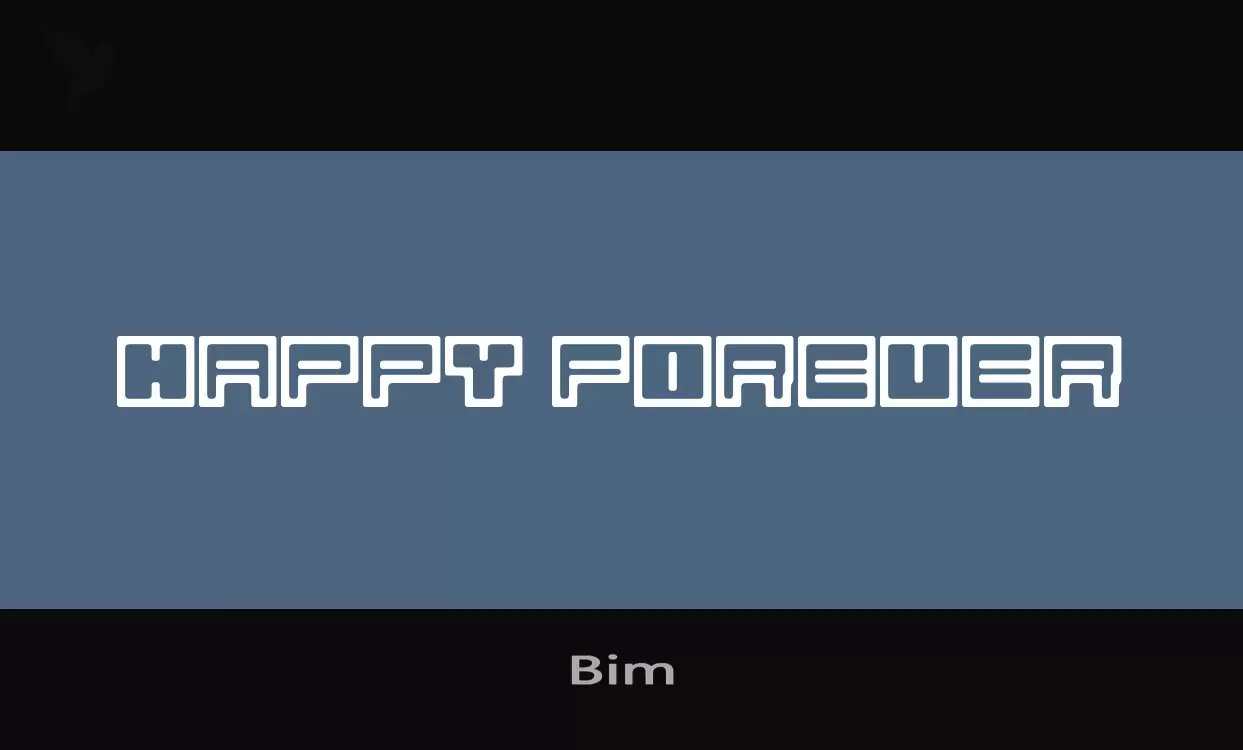 「Bim」字体效果图