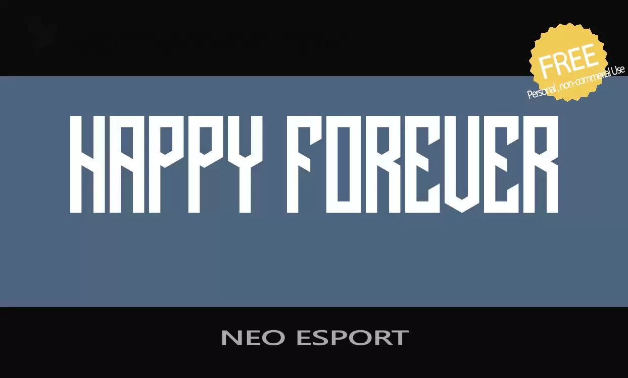 Font Sample of NEO-ESPORT
