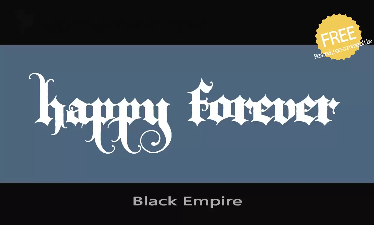Font Sample of Black-Empire