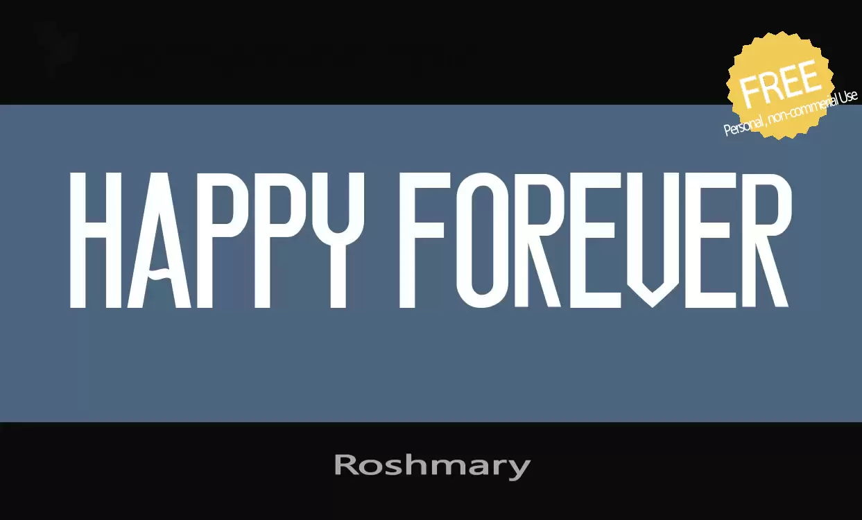 「Roshmary」字体效果图