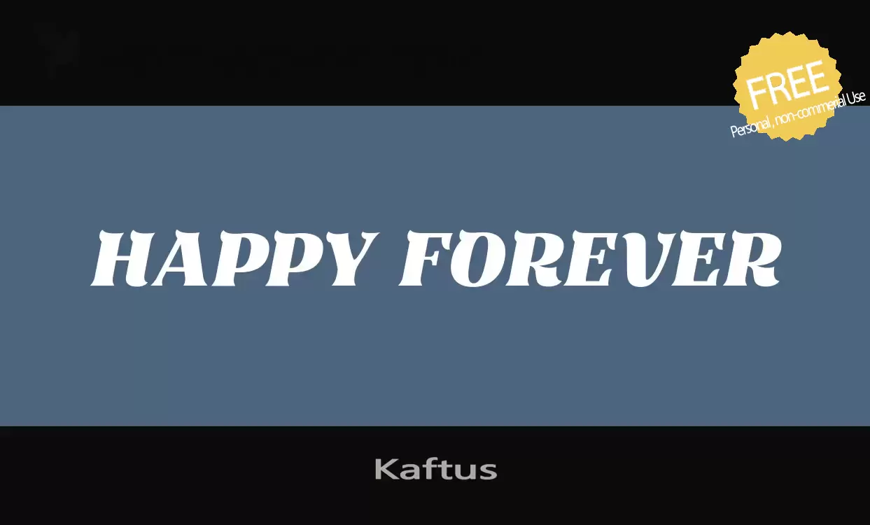 Font Sample of Kaftus