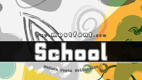 「School-&-COLLEGE-Outline」字体排版图片