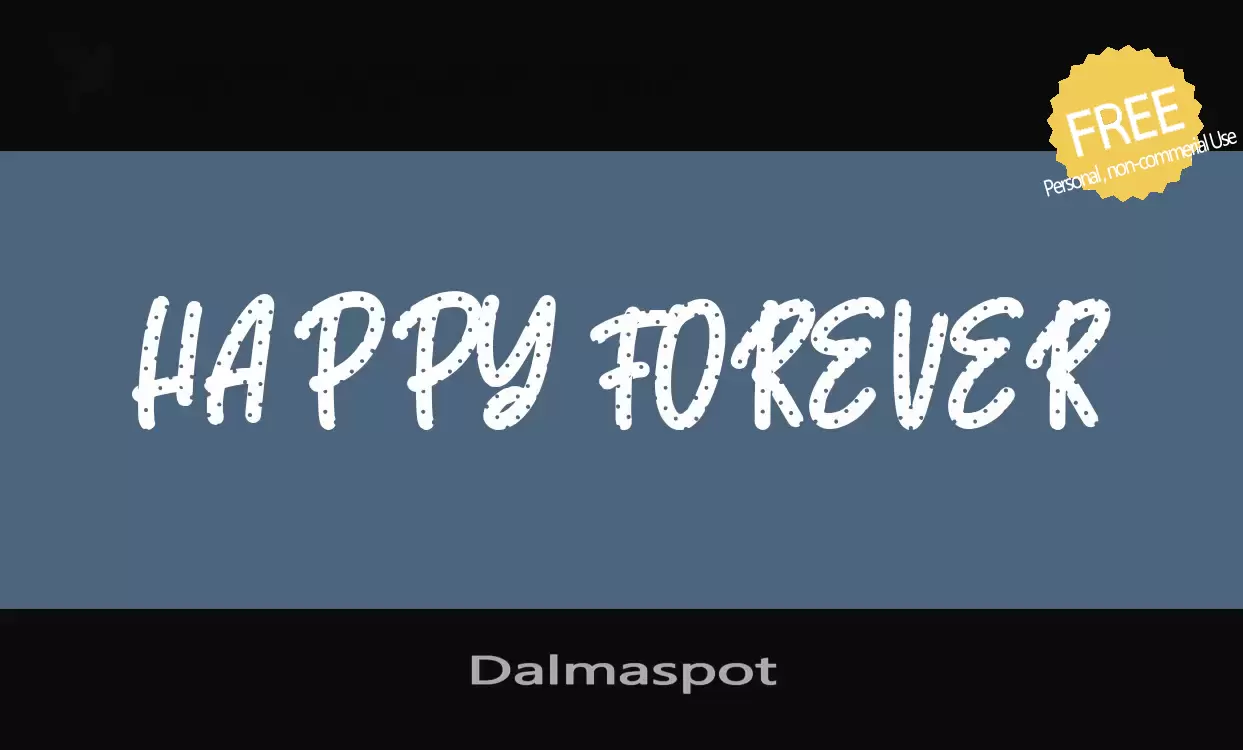 Font Sample of Dalmaspot