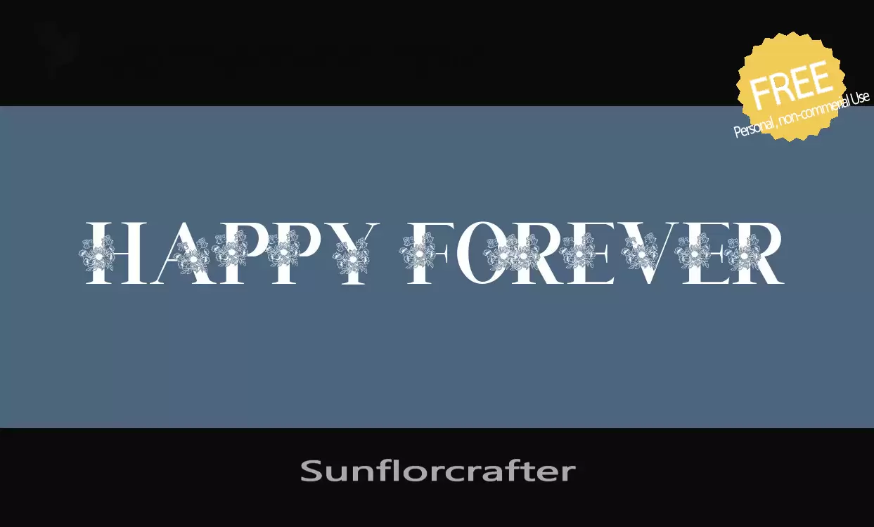 Font Sample of Sunflorcrafter