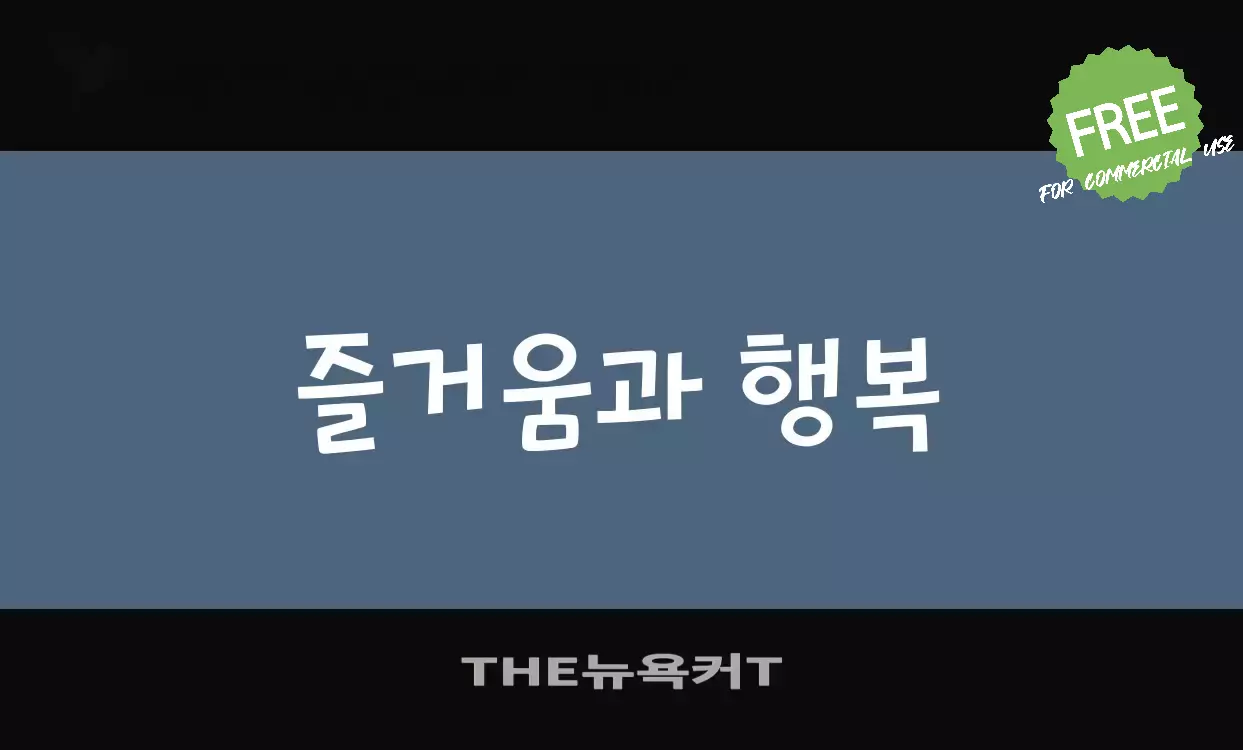 「THE뉴욕커T」字体效果图