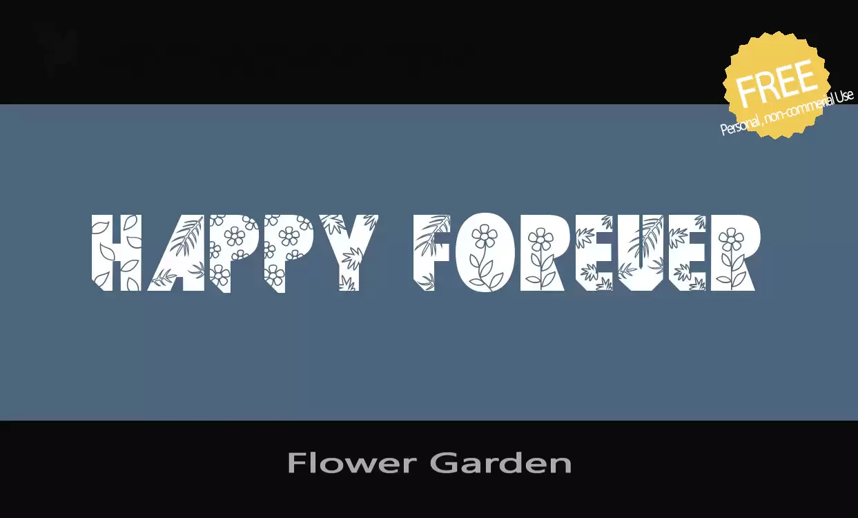 Font Sample of Flower-Garden