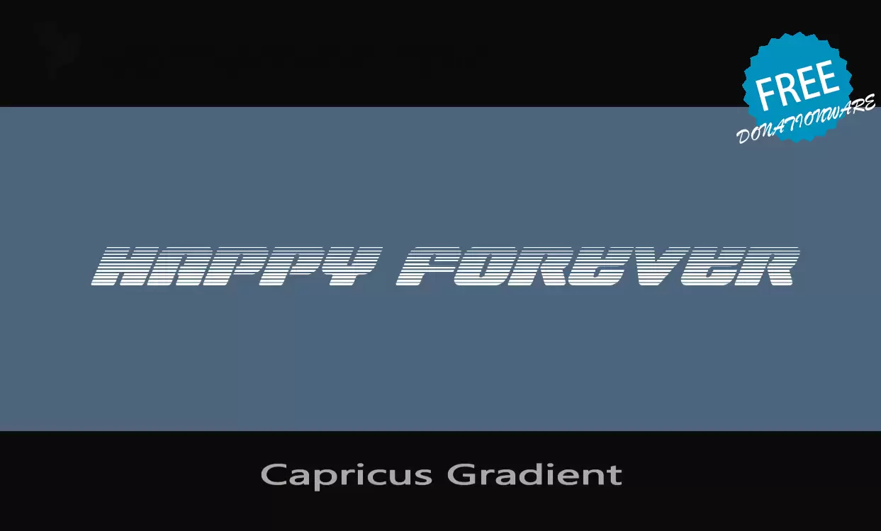 「Capricus-Gradient」字体效果图