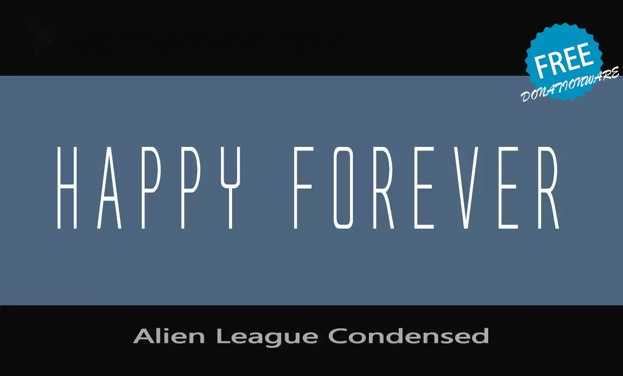 「Alien-League-Condensed」字体效果图