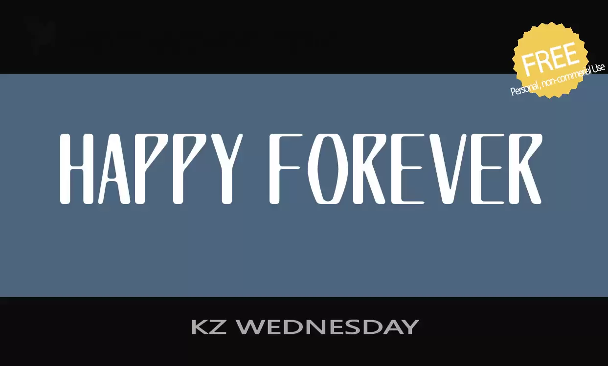 「KZ-WEDNESDAY」字体效果图