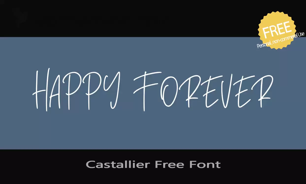 Font Sample of Castallier-Free-Font