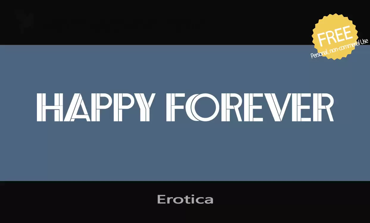 Font Sample of Erotica
