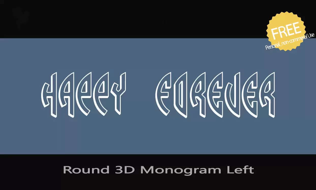 Sample of Round-3D-Monogram-Left